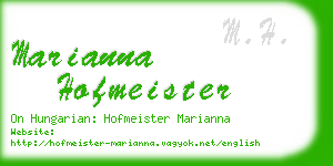 marianna hofmeister business card